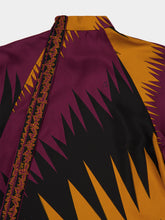 Pucci Bordeaux and Gold Drago Print Silk Mini Dress