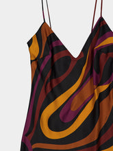 Pucci Bordeaux and Gold Marmo Print Silk Maxi Dress