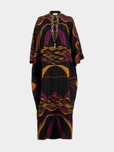Pucci Bordeaux and Gold Nawaho Print Silk Kaftan