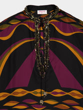 Pucci Bordeaux and Gold Nawaho Print Silk Kaftan
