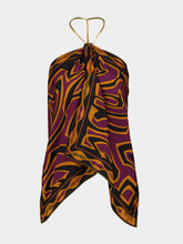 Pucci Bordeaux and Gold Labirinto Chain Top