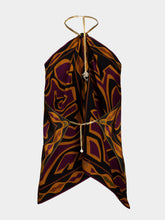 Pucci Bordeaux and Gold Labirinto Chain Top