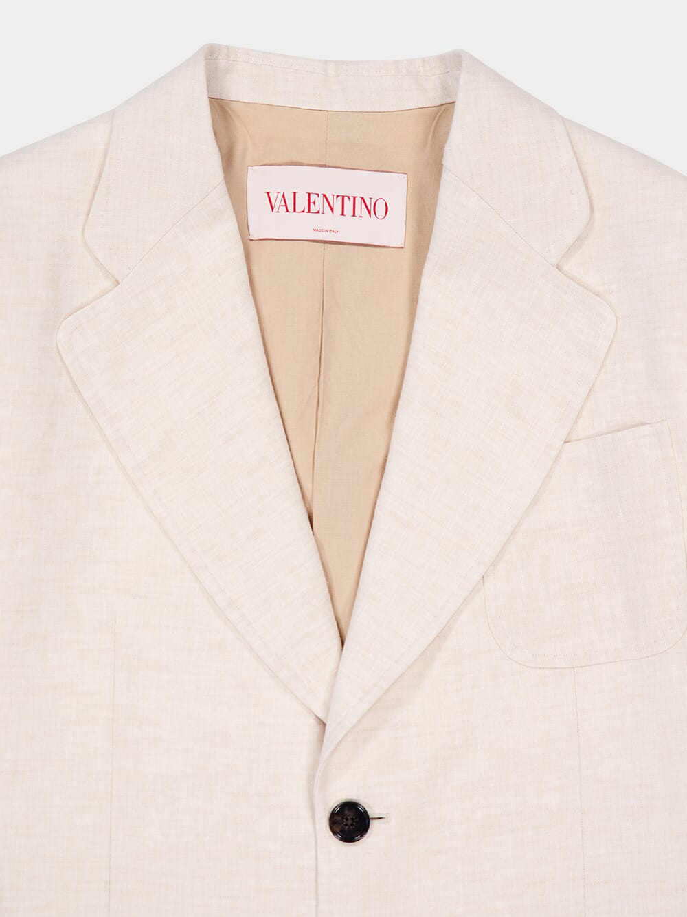 Ivory Linen Classic-Fit Blazer