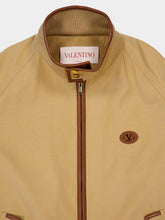Valentino Garavani Caramel Cotton Zipped Jacket with Pockets