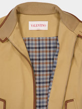 Valentino Garavani Caramel Cotton Zipped Jacket with Pockets