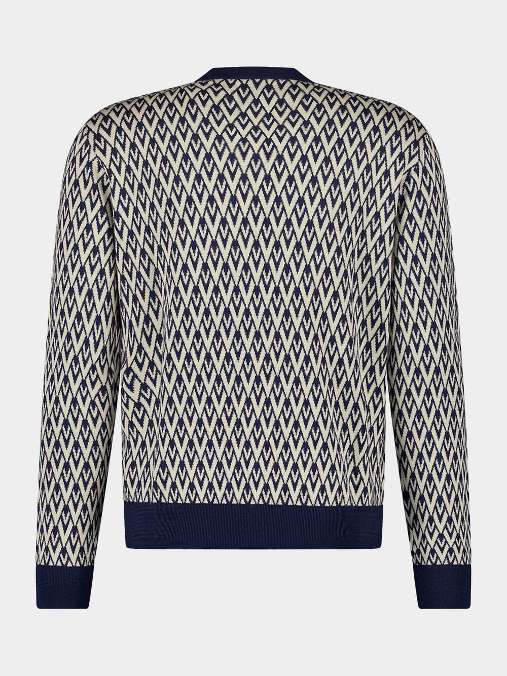 Wool Jumper with Toute la V Jacquard