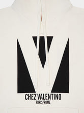 Valentino Garavani Off-White Cotton Sweatshirt with Chez V Print