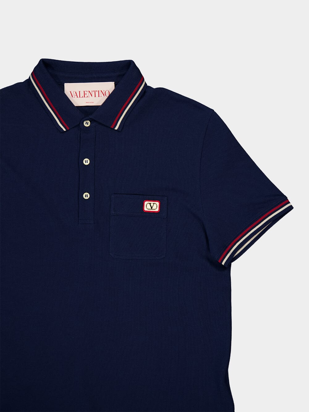 Navy Embroidered Dreamatic Cotton Polo Shirt