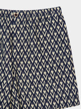 Valentino Garavani Navy and Cream Linen Bermuda Shorts