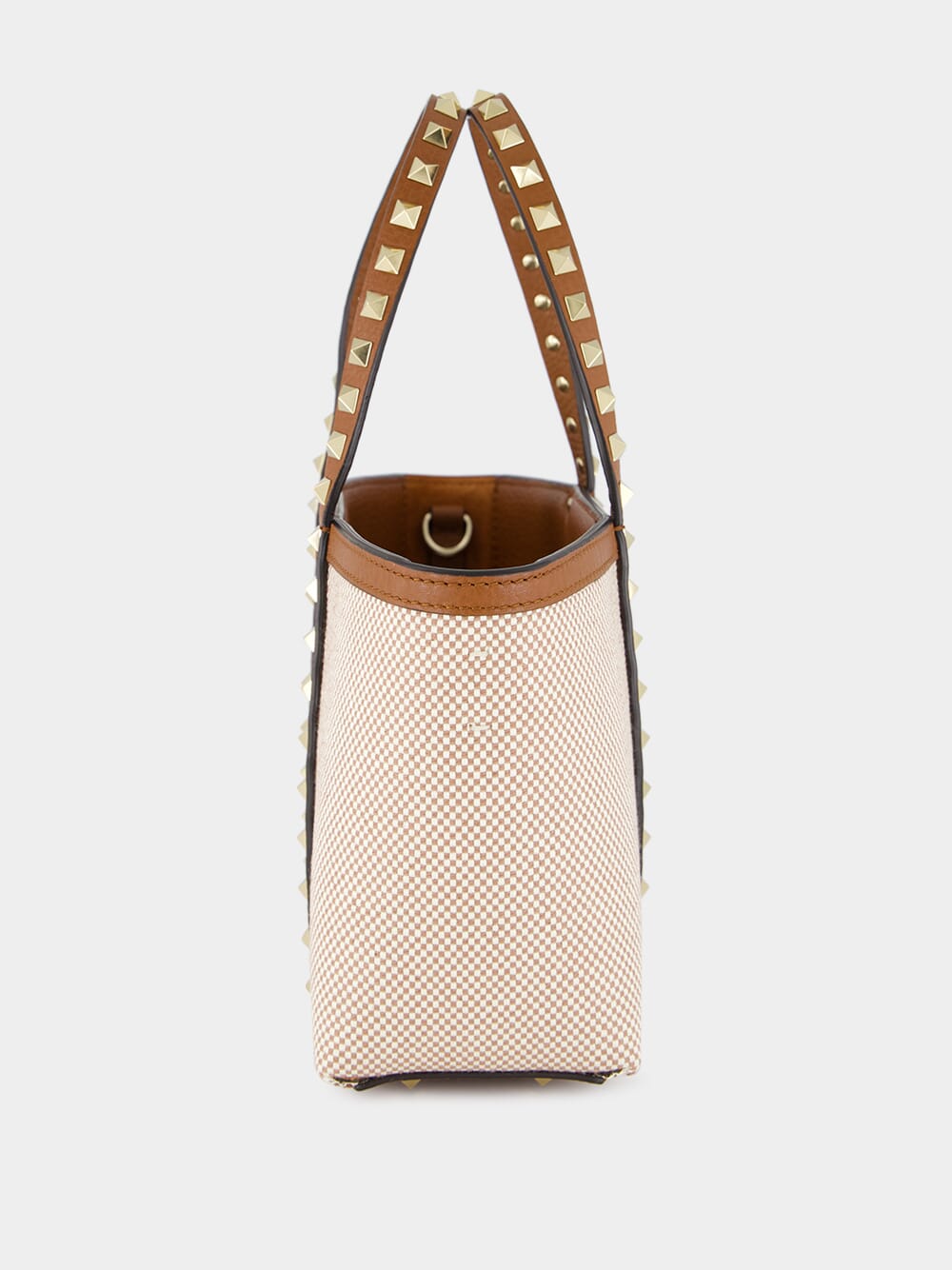 Natural Rockstud Canvas Tote Bag