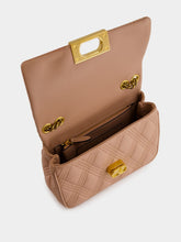 Beige Quilted Nappa Leather Shoulder Bag | PDP - Fashion Clinic