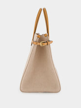 Valentino Garavani Natural and Tobacco Canvas Shopping Bag