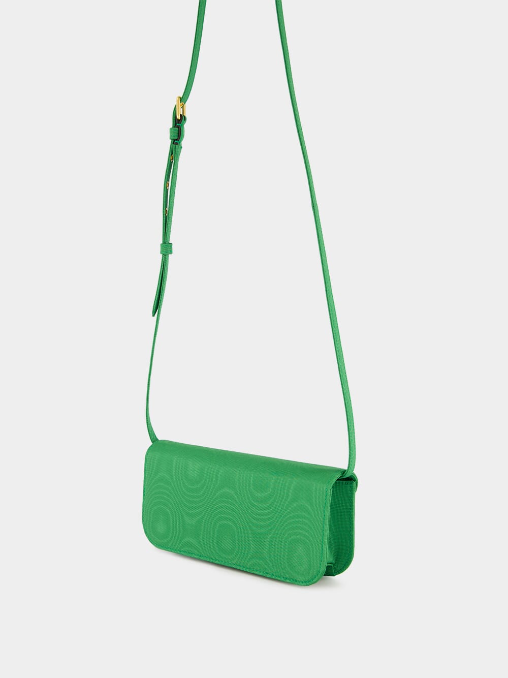 Green Loco Moiré Clutch with Jewel Logo