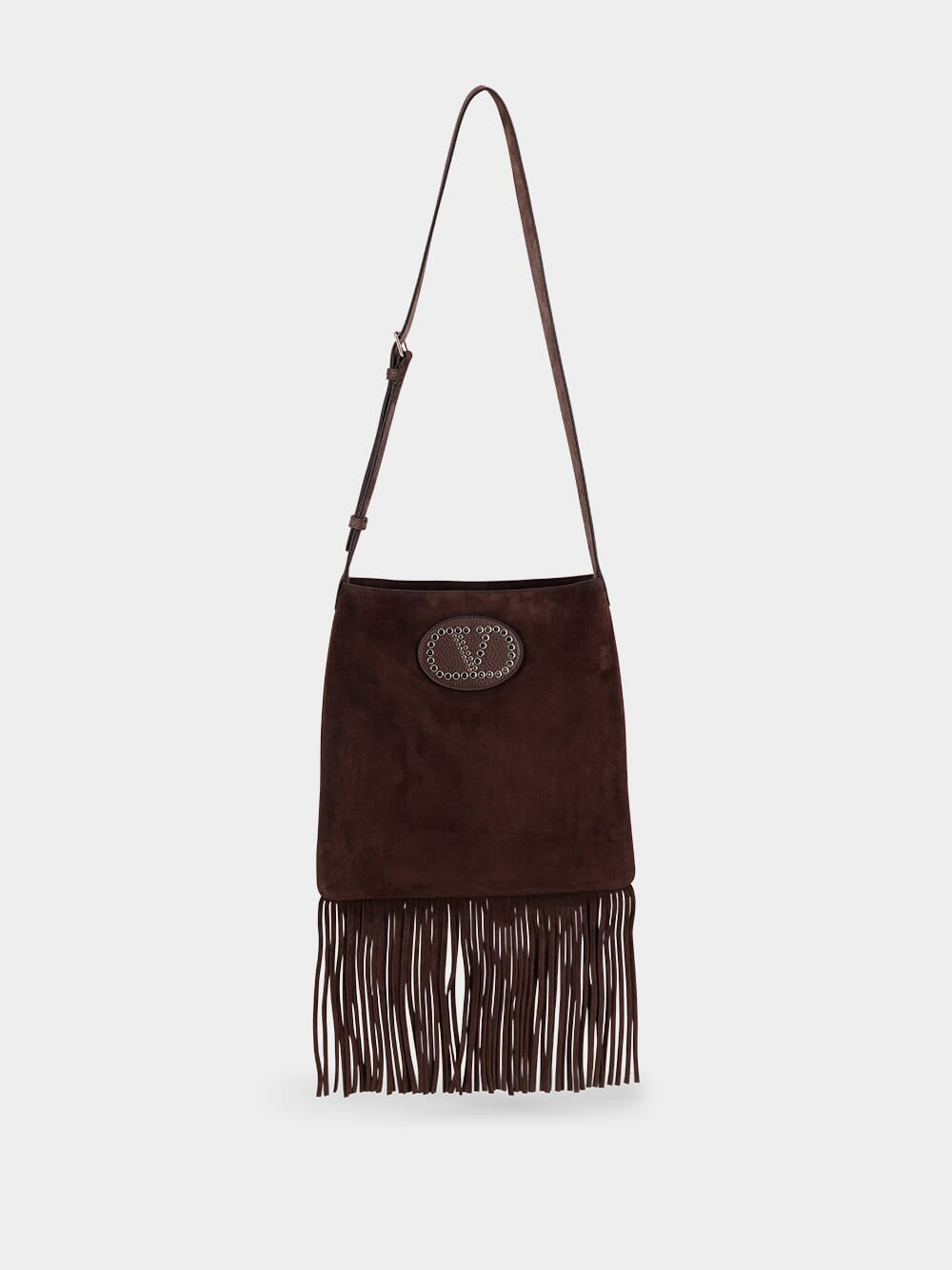 Brown Nellcôte Suede Fringe Shoulder Bag