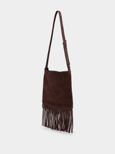 Valentino Garavani Brown Nellcôte Suede Fringe Shoulder Bag