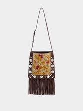 Valentino Garavani Nellcôte Embroidered Shoulder Bag with Fringes