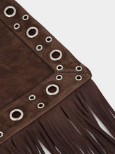 Valentino Garavani Nellcôte Embroidered Shoulder Bag with Fringes