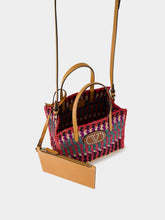 Valentino Garavani Small Crochet Raffia Tote Bag with VLogo
