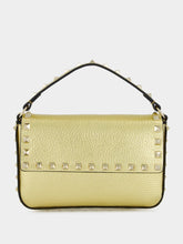 Gold Rockstud Mini Leather Crossbody Bag | PDP - Fashion Clinic