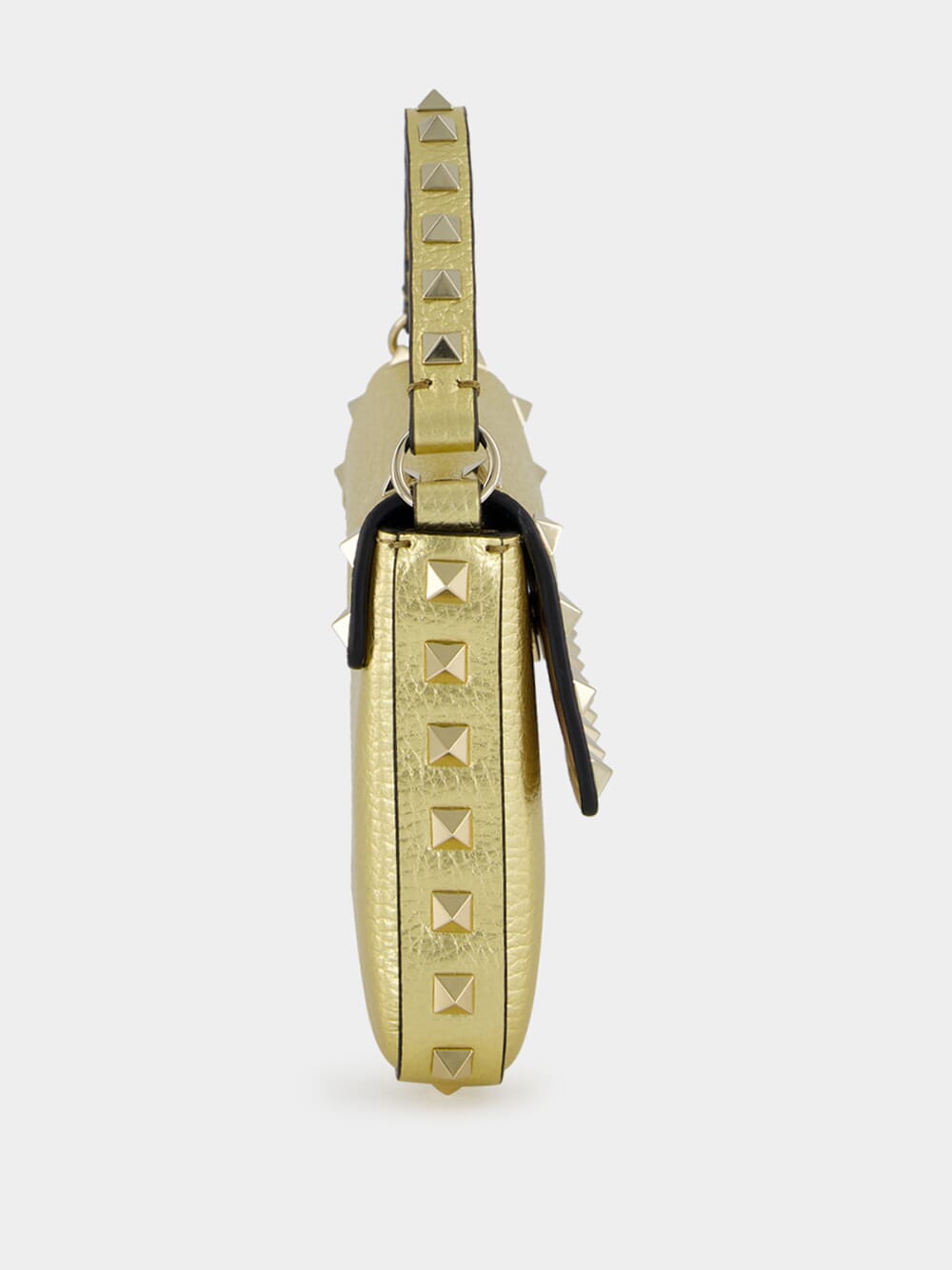 Gold Rockstud Mini Leather Crossbody Bag