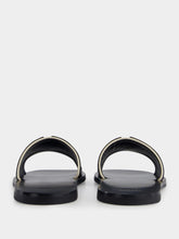 Valentino Garavani Black VG Viva Superstar Leather Slides