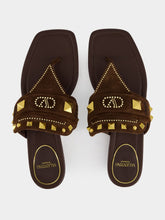 Valentino Garavani Brown VG Plaster Caster Thong Sandals