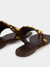 Valentino Garavani Brown VG Plaster Caster Thong Sandals
