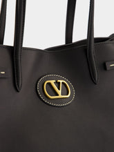 Valentino Garavani Antibes Medium Calfskin Shopping Bag in Black