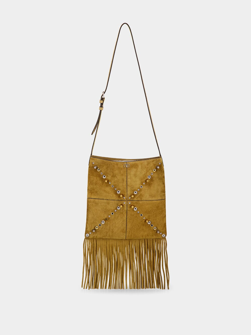 Camel Suede Nellcôte Fringe Shoulder Bag