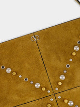 Valentino Garavani Camel Suede Nellcôte Fringe Shoulder Bag