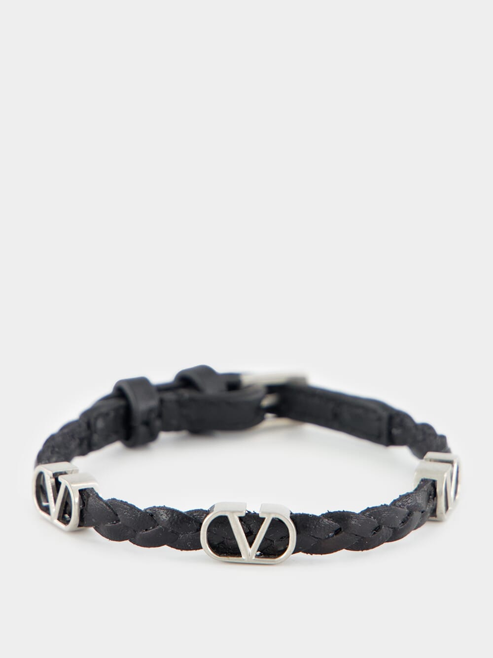 Black Braided VLogo Bracelet