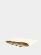 Valentino Garavani Zipped Pouch in Light Ivory Leather