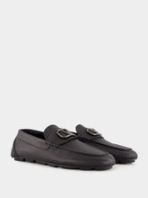 Valentino Garavani Black Leather Loafers with Logo