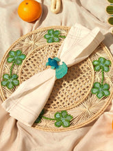 Coro Cora Aquamarine Toquilla Palm Fish Napkin Ring