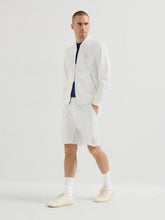 Brunello Cucinelli White Nylon Bermuda Shorts with Logo