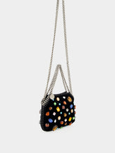 Stella McCartney Black Falabella Crystal-Embellished Mini Bag