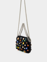 Stella McCartney Black Falabella Crystal-Embellished Mini Bag