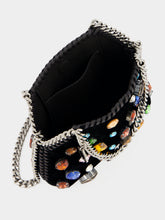 Stella McCartney Black Falabella Crystal-Embellished Mini Bag