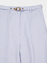 Zimmermann Sky Stripe Rebellion Pinstripe Linen Trousers