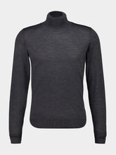 Piacenza 1733 Grey Virgin Wool High-Neck Jumper