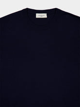 Piacenza 1733 Navy Lightweight Merino Wool Crewneck