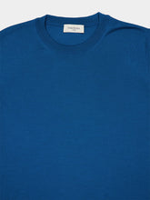 Piacenza 1733 Blue Lightweight Merino Wool Crewneck