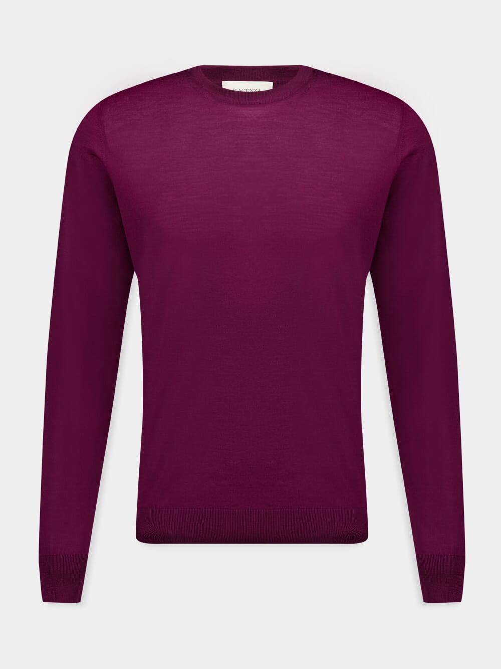 Burgundy fine merino wool crewneck