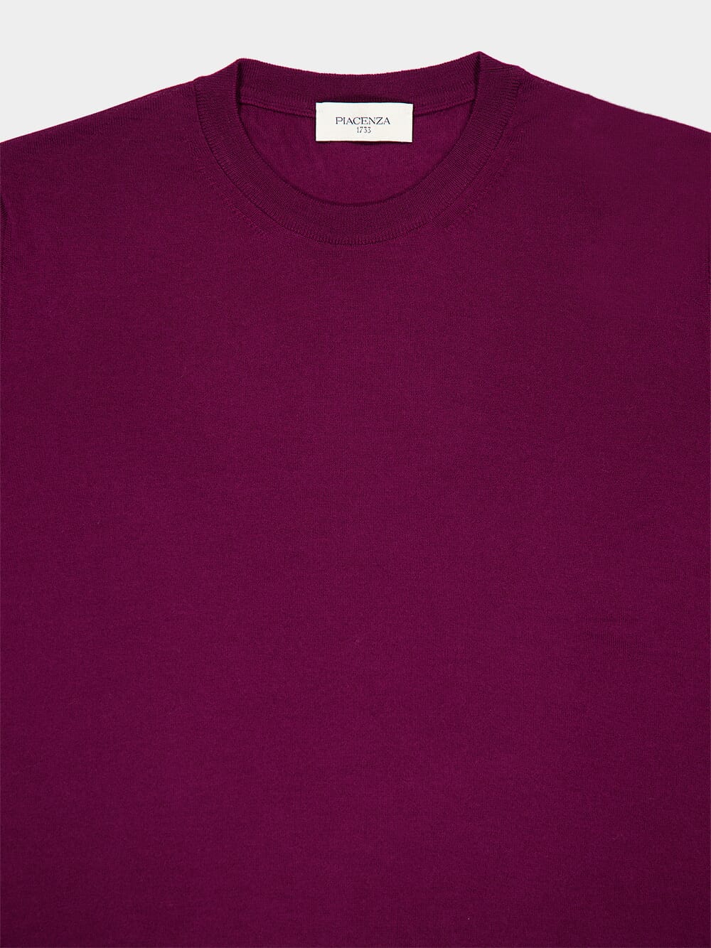 Burgundy fine merino wool crewneck