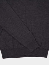 Piacenza 1733 Grey Virgin Wool V-Neck Jumper