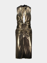 Saint Laurent Laminated midi dress