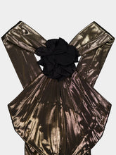 Saint Laurent Laminated midi dress