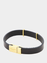 Saint Laurent Cassandre Gold Leather Bracelet