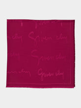 Givenchy Red Cherry Signature Silk Wool Shawl