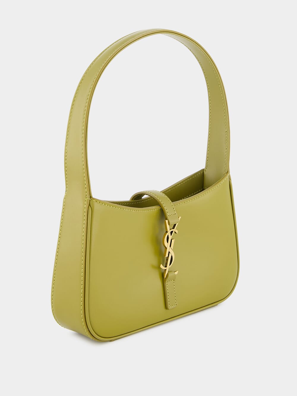 Le 5 à 7 Olive Drab Leather Shoulder Bag